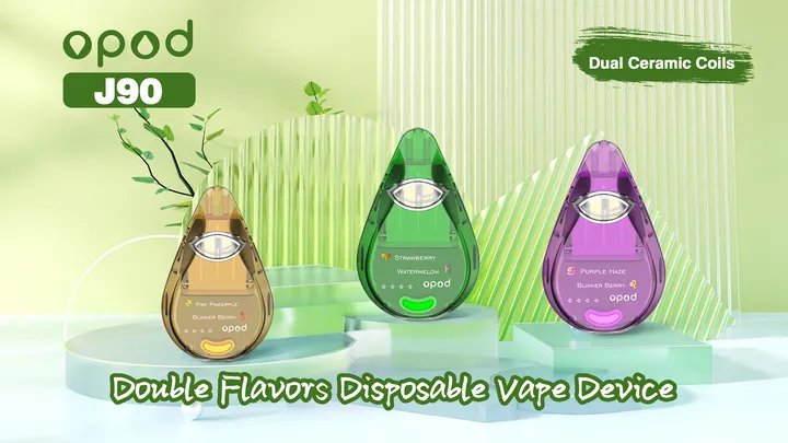 J90 dual-tank disposable vape, 1 ml + 1 ml, 1.8 inch customizable screen — view 8