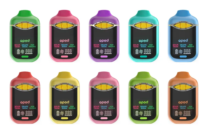 J96 triple-flavor vape device, 3 × 0.66 ml chambers, large display — view 2