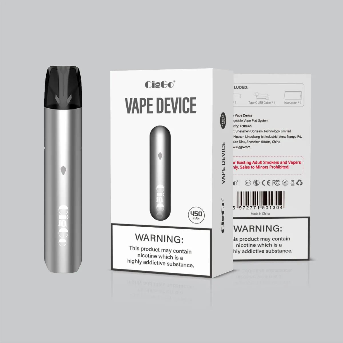 M20 closed pod system device with pod attached