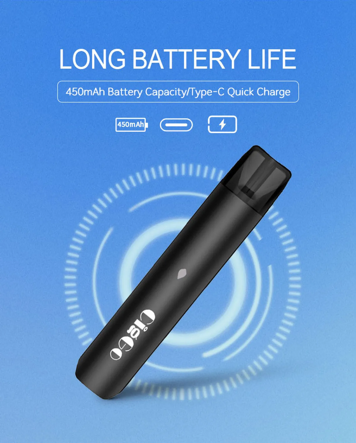 M21 closed pod vape system, 450 mAh with vibration feedback — view 7