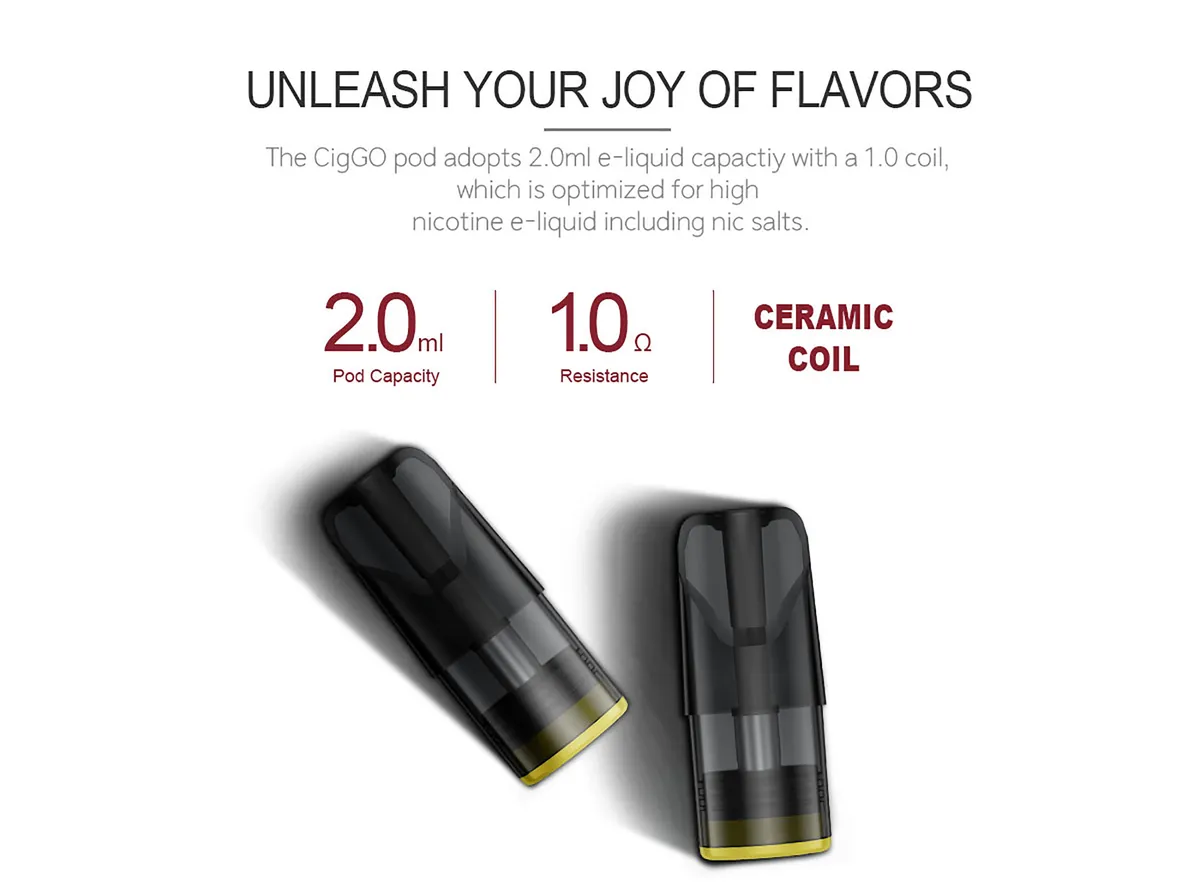M22 closed pod vape system, 450 mAh battery with ceramic coil — view 5