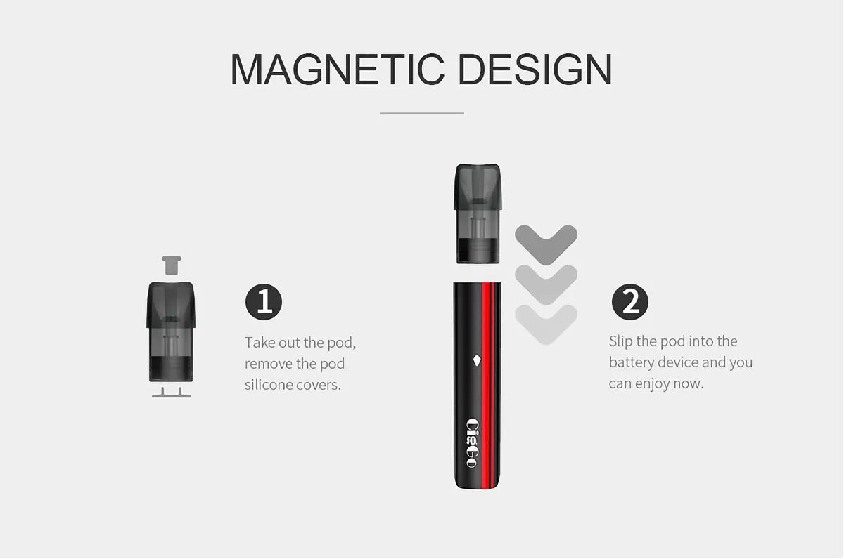 M22 closed pod vape system, 450 mAh battery with ceramic coil — view 6