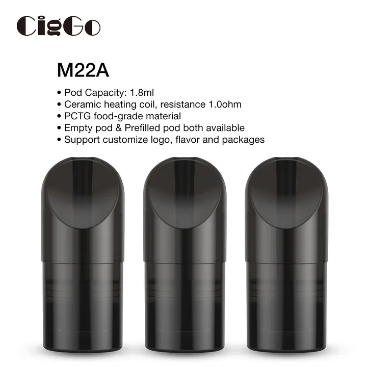 M22-R refillable pod system, 1.8 ml PCTG pod with ceramic 1.0 Ω coil — view 4
