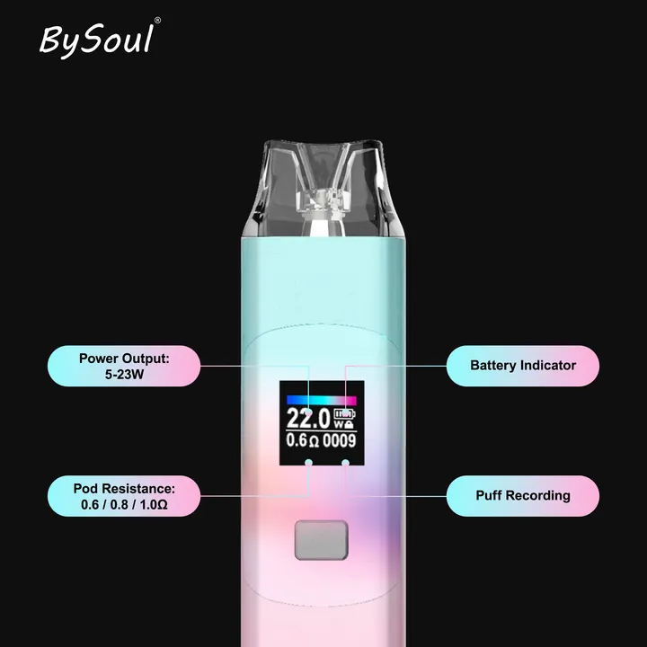 M37 Bysoul pod system, 23 W output, 750 mAh, 0.42 inch OLED screen — view 3