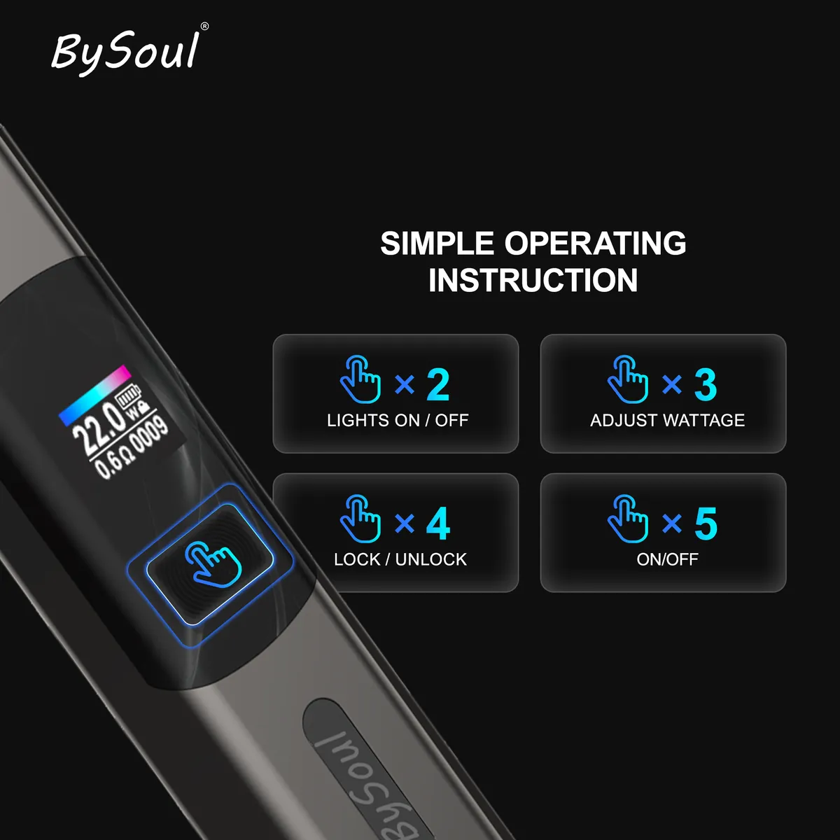 M37 Bysoul pod system, 23 W output, 750 mAh, 0.42 inch OLED screen — view 4