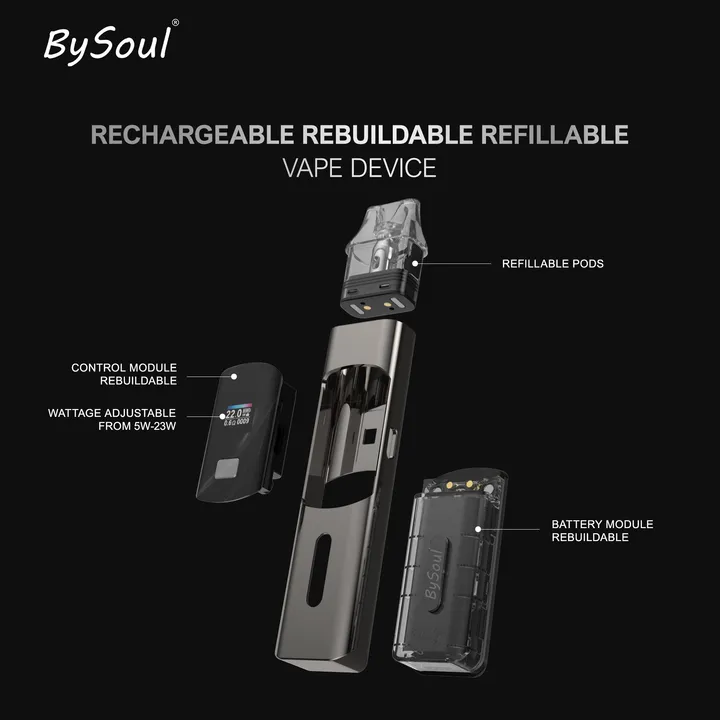 M37 Bysoul pod system, 23 W output, 750 mAh, 0.42 inch OLED screen — view 6